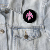 Rosa Hasen-Knopf Button (Beispiel)