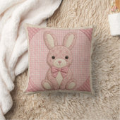 Rosa Hasen-Quilt Kissen (Decke)