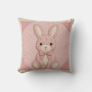 Rosa Hasen-Quilt Kissen