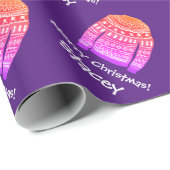 Rosa hässliches Weihnachtspulli-Muster Geschenkpapier (Rolleneckpunkt)