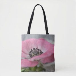 Rosa Hauch-Anemone – Sanfte botanische Kunst-Tasch Tasche