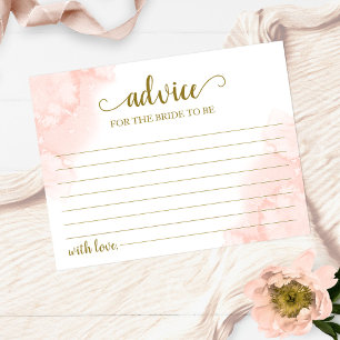 Rosa Hauch Floral Gold Geometrische Wasserfarbe Ra Postkarte
