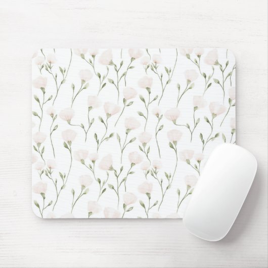 Rosa Hauch floral Mousepad (Mit Mouse)