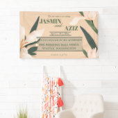 Rosa Hauch floraler Kreis Banner (Insitu)