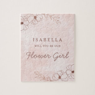 Rosa Hauch und Rosen-Goldfolie Blumenmädchen Antra Puzzle