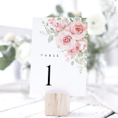 Rosa Hauchrosen-Hochzeitstischnummern