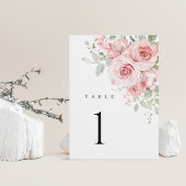 Rosa Hauchrosen-Hochzeitstischnummern