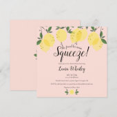 Rosa Hauptpresse Lemons Brautparty Einladung (Vorne/Hinten)