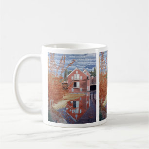 Rosa Haus im Herbst Kaffeetasse