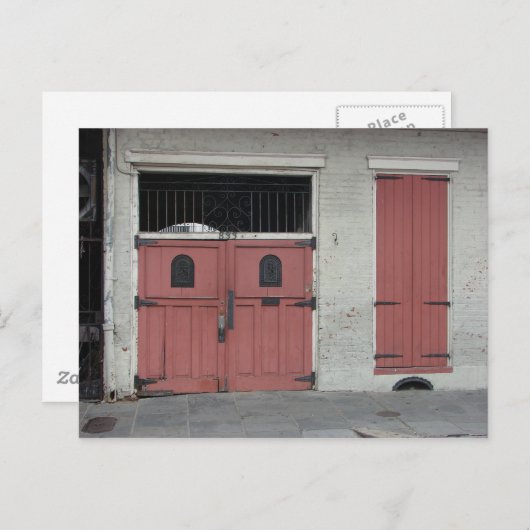 Rosa Haus in New Orleans Postkarte (Vorne/Hinten)