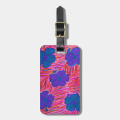 Rosa Hawaii Dreams Tropical Print Gepäckanhänger (Vorderseite vertikal)
