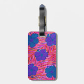Rosa Hawaii Dreams Tropical Print Gepäckanhänger (Rückseite vertikal)