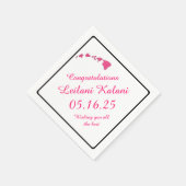 Rosa Hawaiianische Abschluss-Papierservietten Serviette (Ecke)