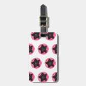 Rosa hawaiianische Blume Gepäckanhänger (Vorderseite vertikal)