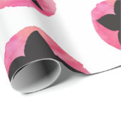 rosa Hawaiianische Blume Geschenkpapier (Rolleneckpunkt)