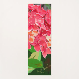 Rosa hawaiianische Blume in Yoga! Yogamatte