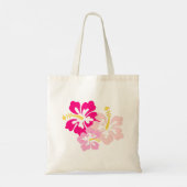 Rosa hawaiianische Blume Tote Tasche (Rückseite)