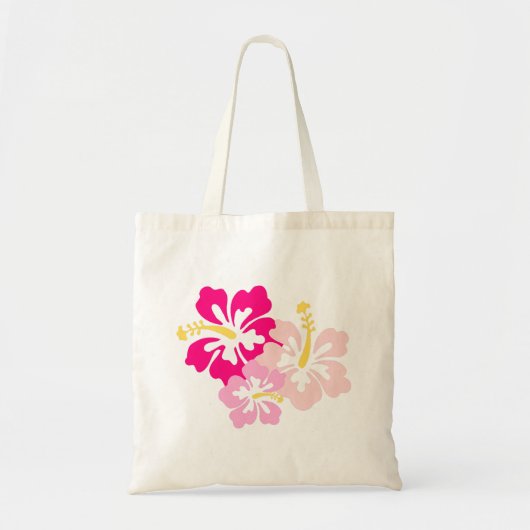 Rosa hawaiianische Blume Tote Tasche (Vorne)