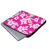 Rosa Hawaiisch Laptopschutzhülle (Vorne Knopf)