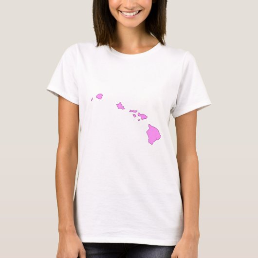 rosa hawaiische Insel T-Shirt (Vorderseite)