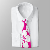 Rosa hawaiisches Muster Krawatte (Gebunden)