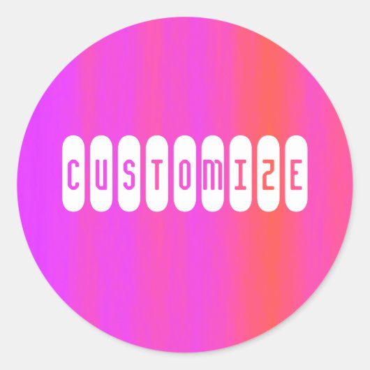 Rosa Haze - Vorlage Runder Aufkleber (Vorderseite)