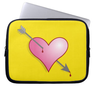 Rosa Heart Arrow Neopren Laptop Schlauch 10 Zoll Laptopschutzhülle