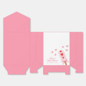 Rosa Heart Bow Ice Cream Popcicle Baby Dusche Geschenkschachtel (Ungefaltet)