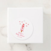 Rosa Heart Bow Ice Creme bereit für Pop Babydusche Geschenkanhänger (Beispiel)