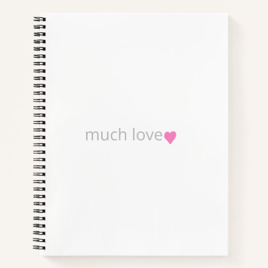 Rosa Heart Journal Notizblock (Vorderseite)