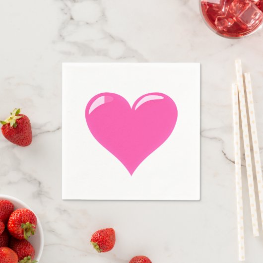 Rosa Heart Napkins Liebe Serviette (Beispiel)