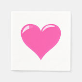 Rosa Heart Napkins Liebe Serviette (Vorderseite)
