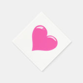 Rosa Heart Napkins Liebe Serviette (Ecke)