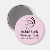 Rosa Hebammendienste Mama & Baby Geburtsklinik Magnet (Vorderseite/Rückseite)