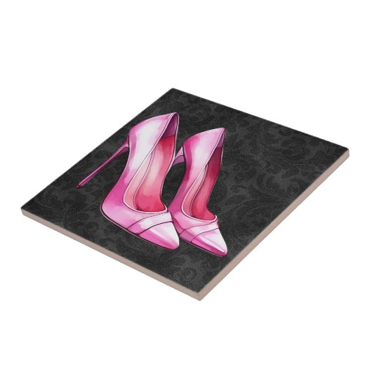 Rosa Heelse Schuhleiste Fliese (Seite)