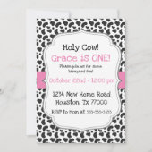 Rosa Heilige Kuh Ich bin eine erste Einladung zum (Vorderseite)