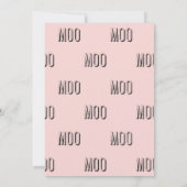 Rosa Heilige Kuh zum Geburtstag Einladung | Einlad (Rückseite)