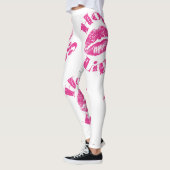 Rosa heiße Lippen! Leggings (Links)