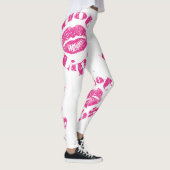 Rosa heiße Lippen! Leggings (Rechts)