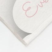 Rosa Heißluft-Ballon personalisiert Fleecedecke (Ecke)