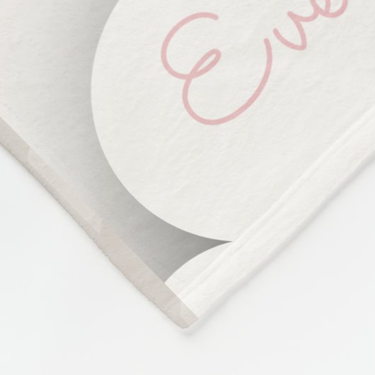 Rosa Heißluft-Ballon personalisiert Fleecedecke (Ecke)