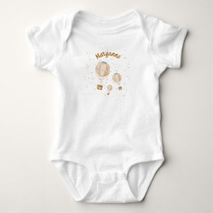 Rosa Heißluftballon 1. Geburtstag Baby Strampler