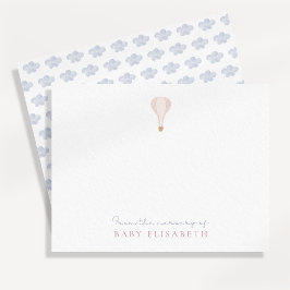 Rosa Heißluftballon , aus dem Kinderzimmer von Einladung