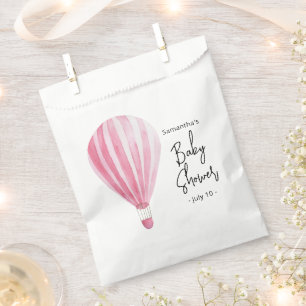 Rosa Heißluftballon-Baby-Party Geschenktütchen
