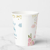 Rosa Heißluftballon Babydusche Pappbecher (Rechts)