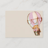 Rosa Heißluftballon Bärentaucher-Raffel Begleitkarte (Rückseite)