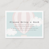 Rosa Heißluftballon Bitte buchen Begleitkarte (Vorderseite)