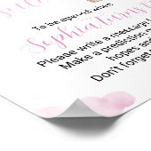 Rosa Heißluftballon Geburtstagszeit Kapselposter Poster (Ecke)