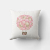 Rosa Heißluftballon Kissen (Rückseite)