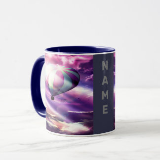 Rosa Heißluftballon Tasse